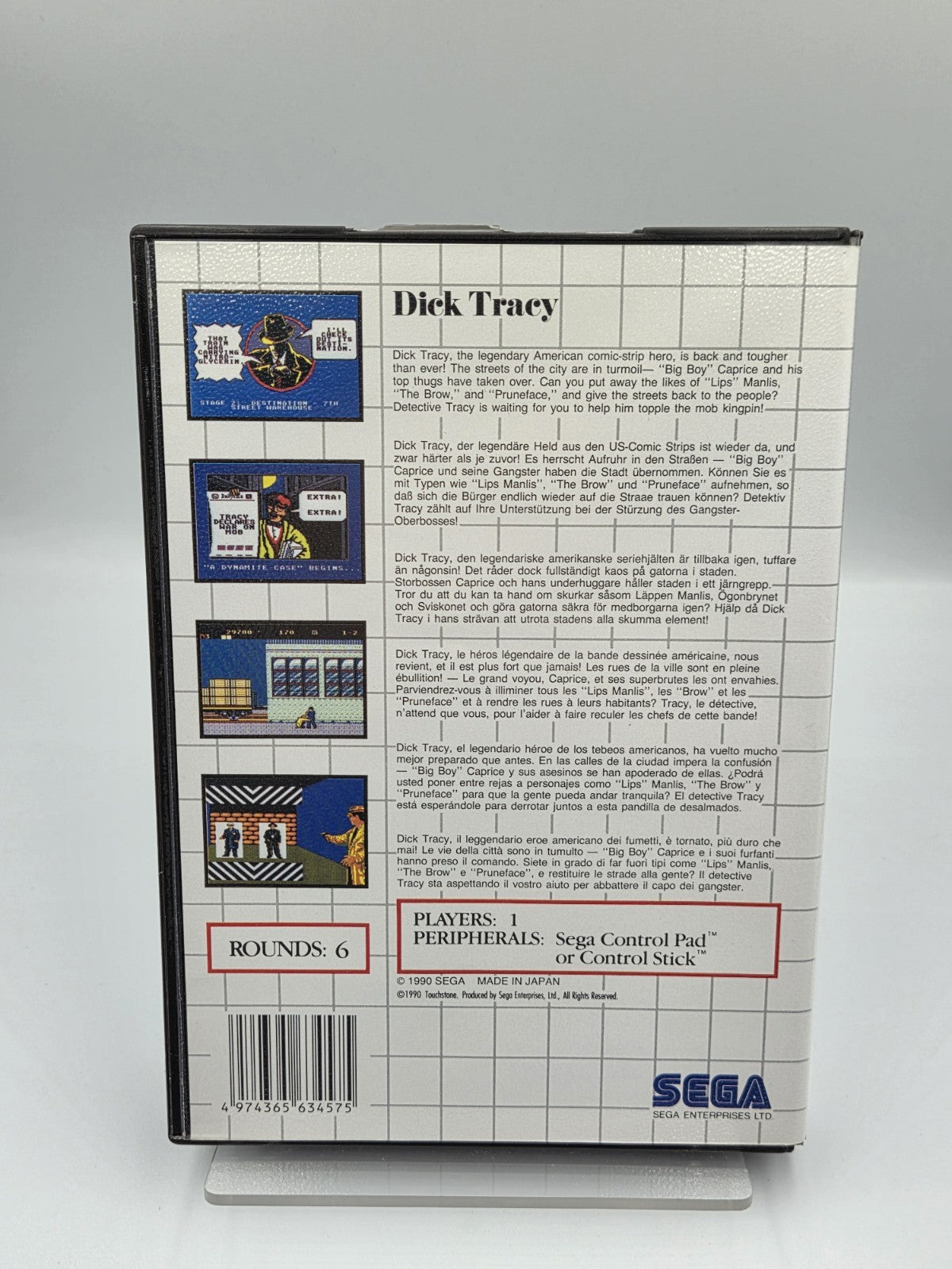 Sega Master System Dick Tracy mit OVP und Anleitung Multilingual 