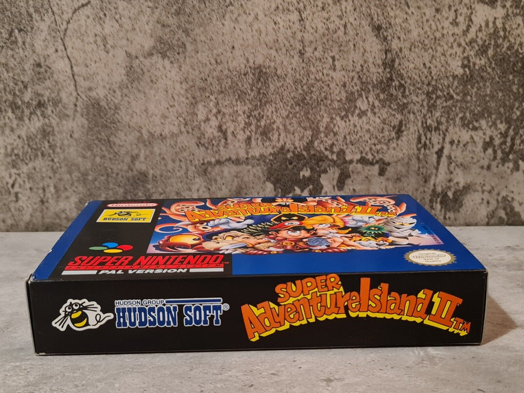 SNES Super Nintendo Super Adventure Island II mit OVP und Anleitung + Poster UKV - T-Retro-Games 
