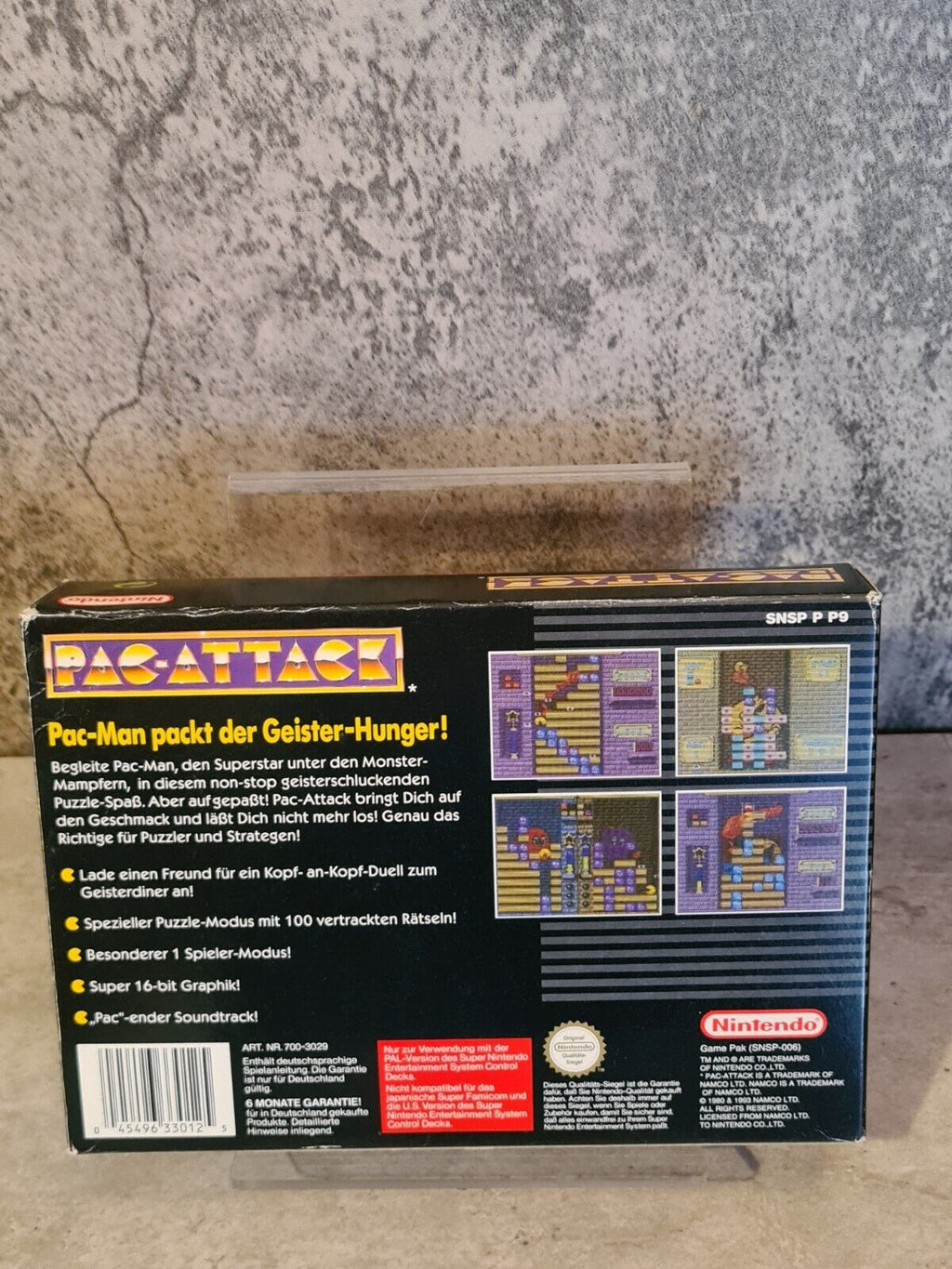 SNES Super Nintendo Pac-Attack mit OVP und Anleitung NOE - T-Retro-Games 