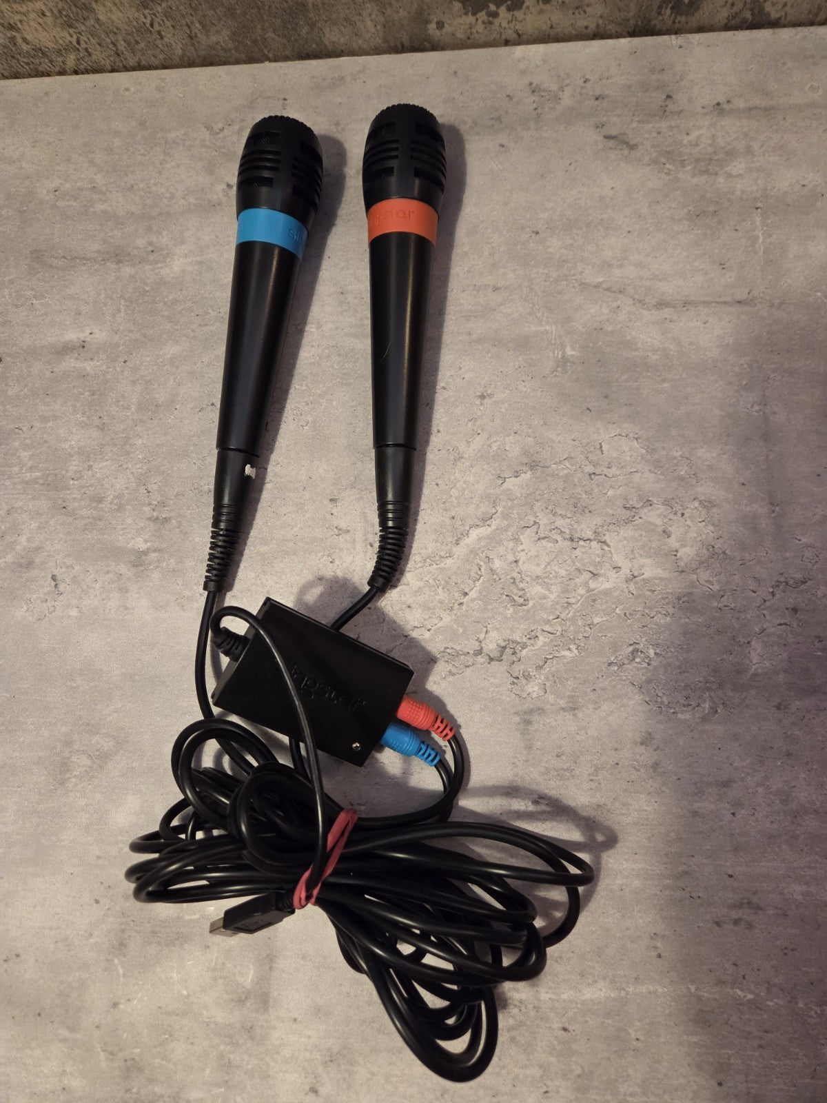 PS2 Sony Playstation 2 Singstar Mikrophone Blau und Rot