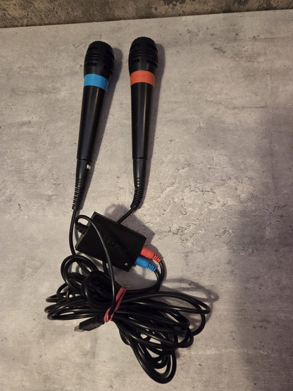 PS2 Sony Playstation 2 Singstar Mikrophone Blau und Rot