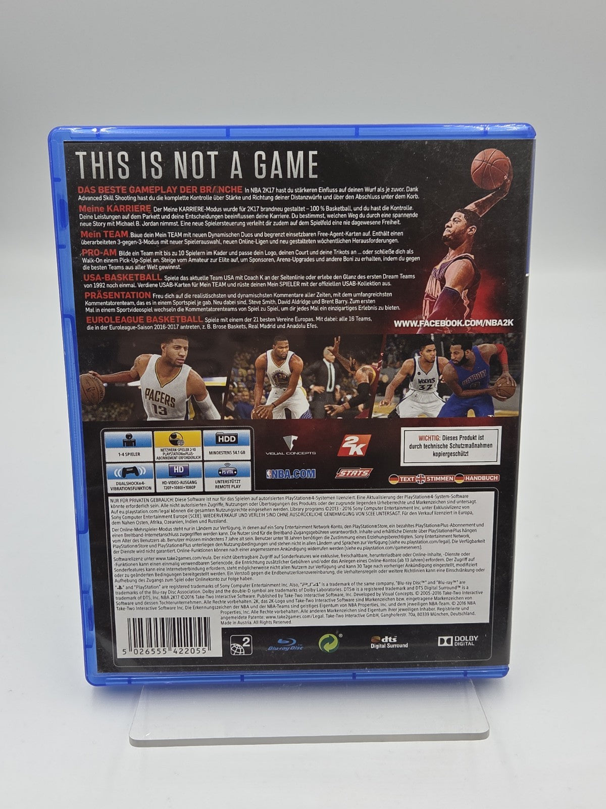 PS4 Playstation 4 Spiel NBA 2K17 mit OVP Deutsch