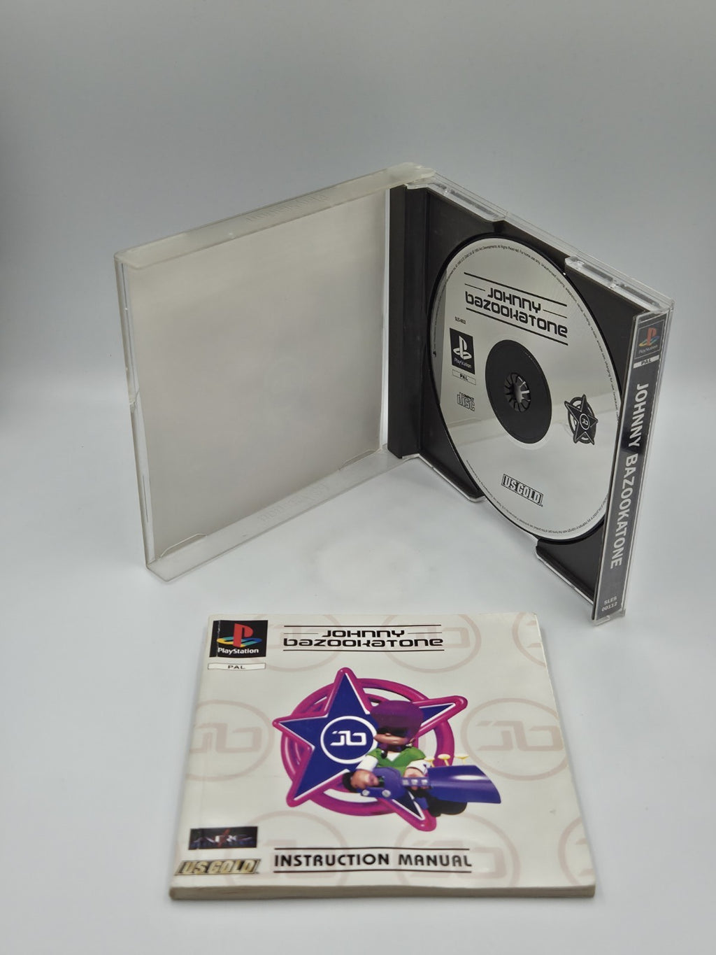 PS1 Playstation 1 Spiel Johnny Bazookatone mit OVP und Anleitung Multilingual