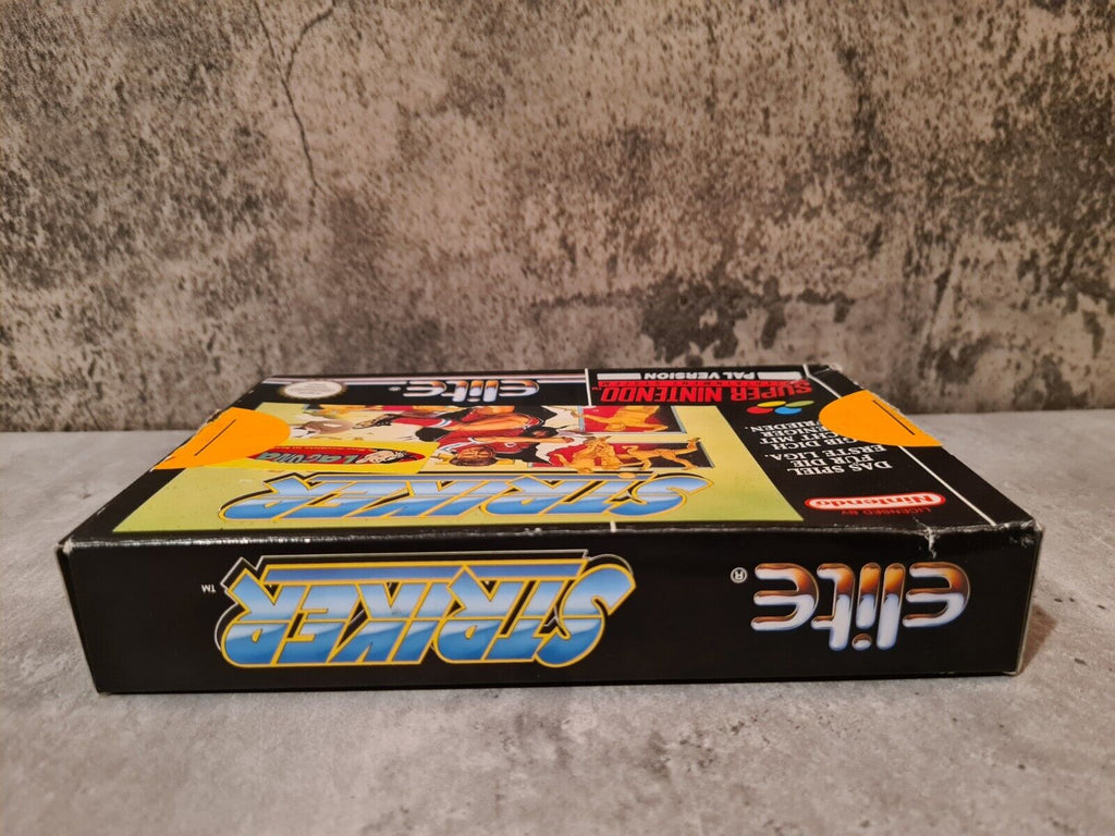 SNES Super Nintendo Striker mit OVP und Anleitung NOE - T-Retro-Games 