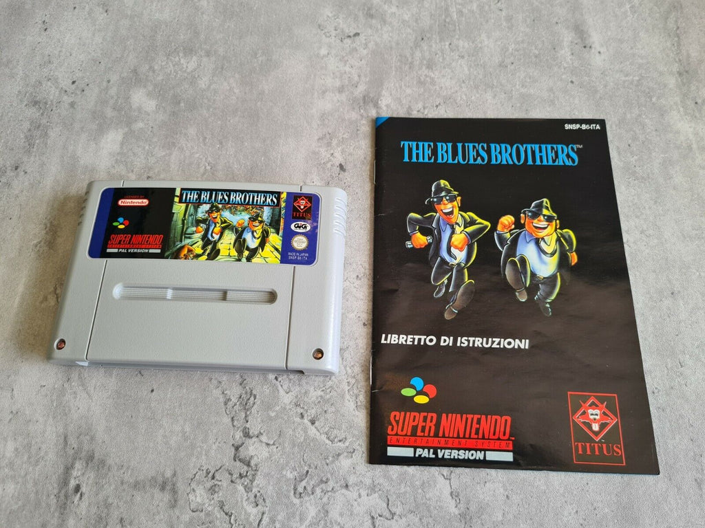 SNES Super Nintendo The Blues Brothers mit OVP und Anleitung ITA - T-Retro-Games 