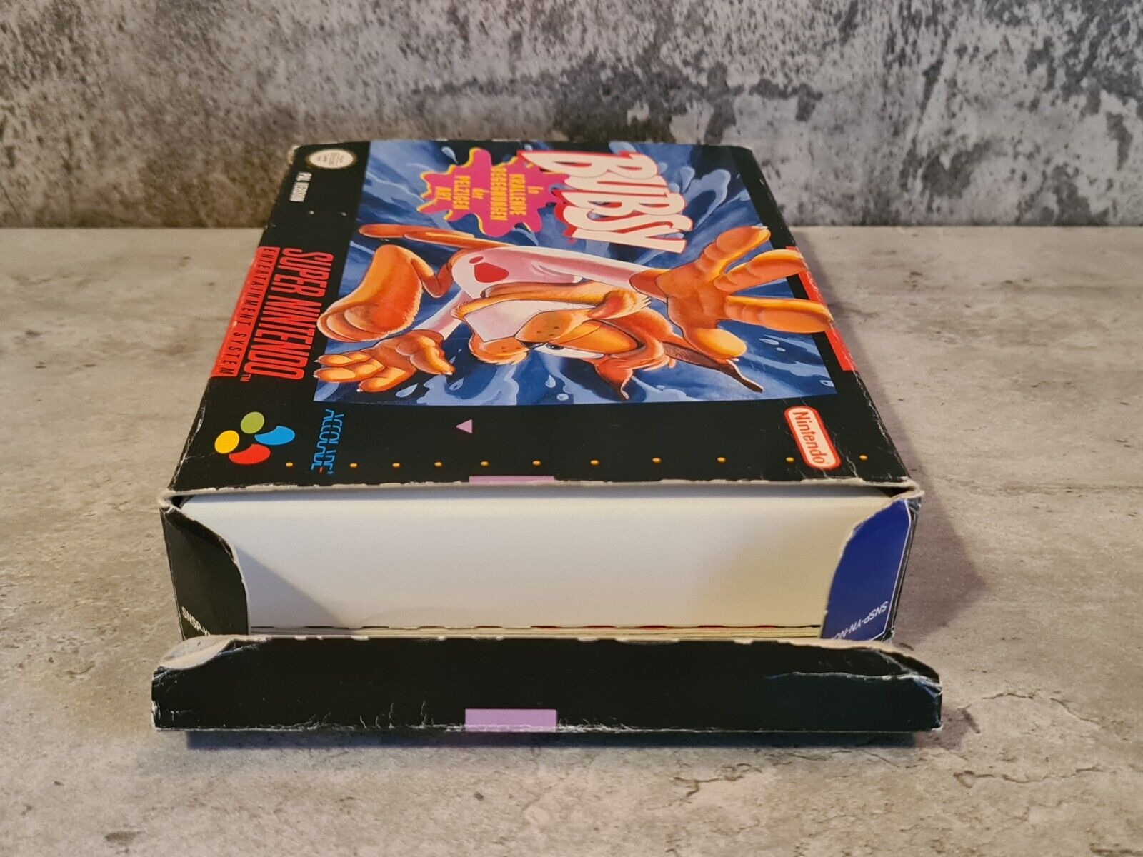 SNES Super Nintendo Bubsy mit OVP und Anleitung NOE - T-Retro-Games 