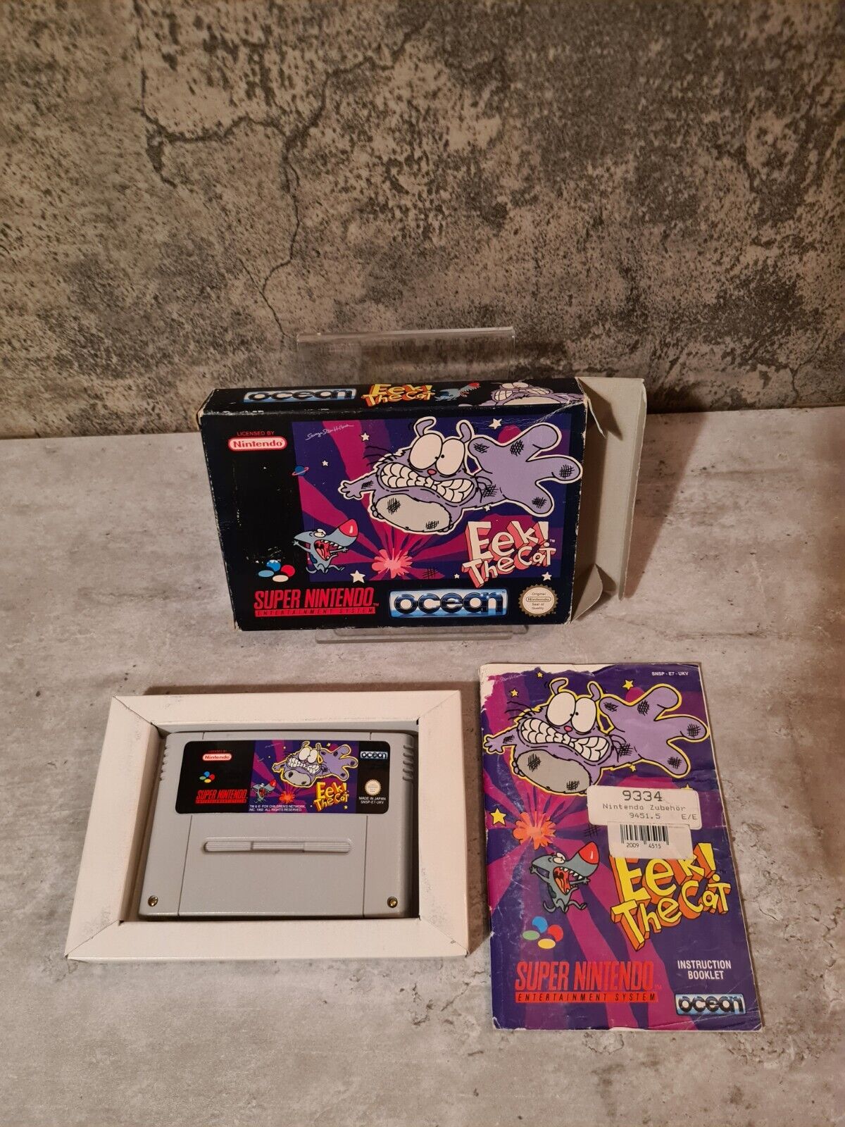 SNES Super Nintendo Eek The Cat mit OVP und Anleitung UKV - T-Retro-Games 