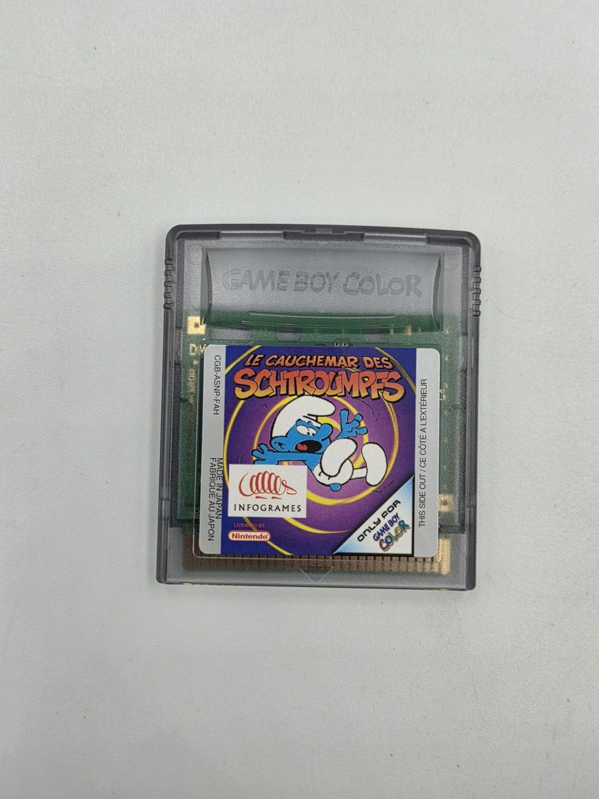 Nintendo Game Boy Color Le Cauchemar Des Schtroumpfs mit OVP und Anleitung FAH