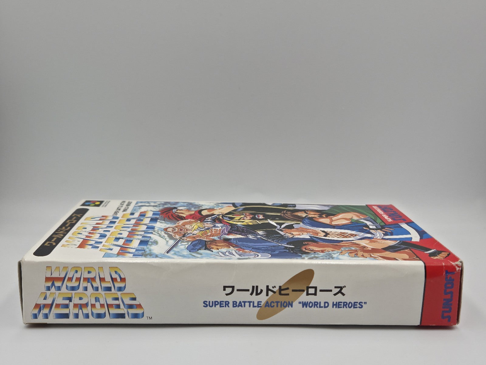 SFC Super Famicom World Heroes mit OVP Japan