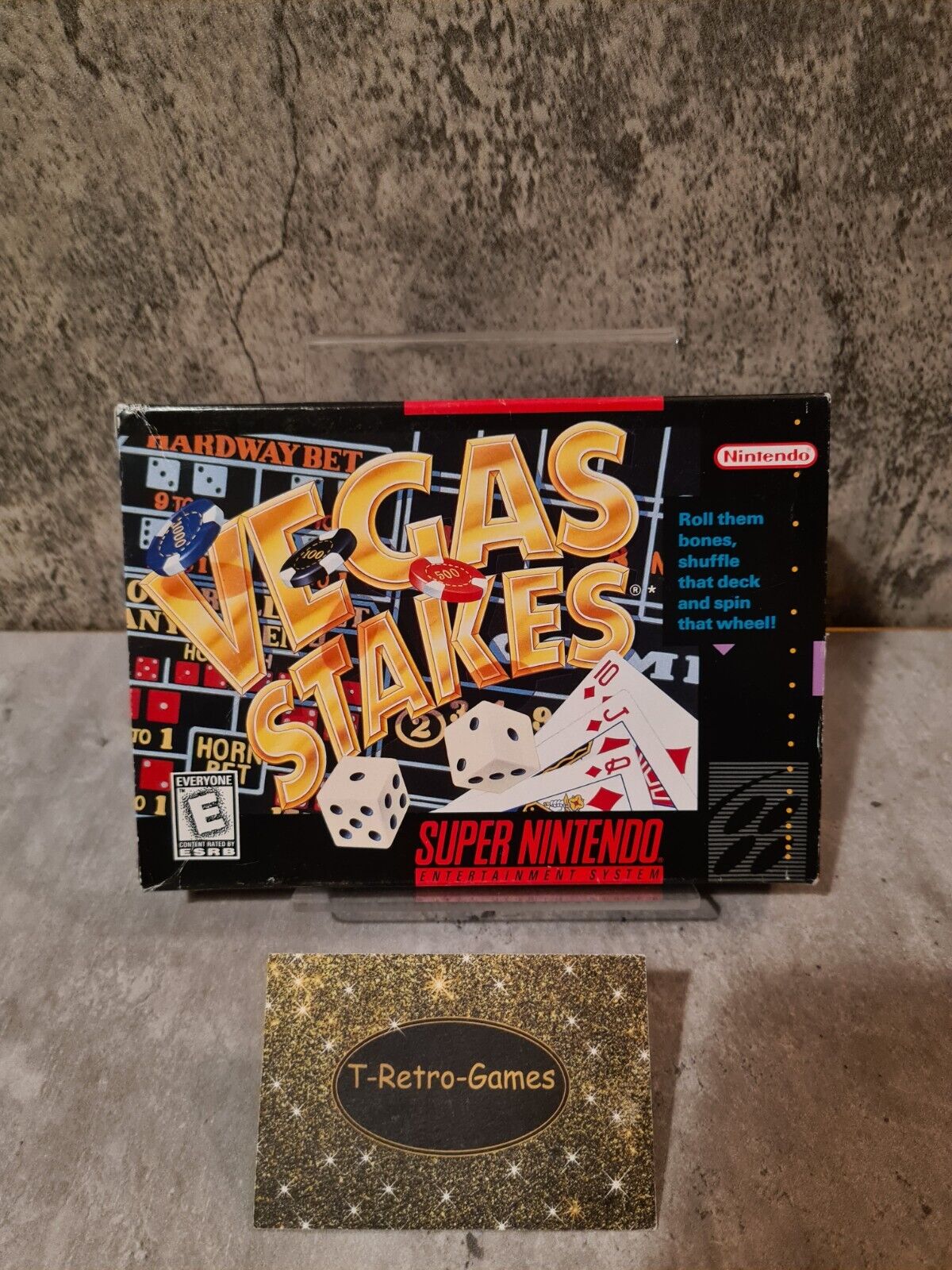 SNES Super Nintendo Vegas Stakes mit OVP und Anleitung NTSC USA - T-Retro-Games 