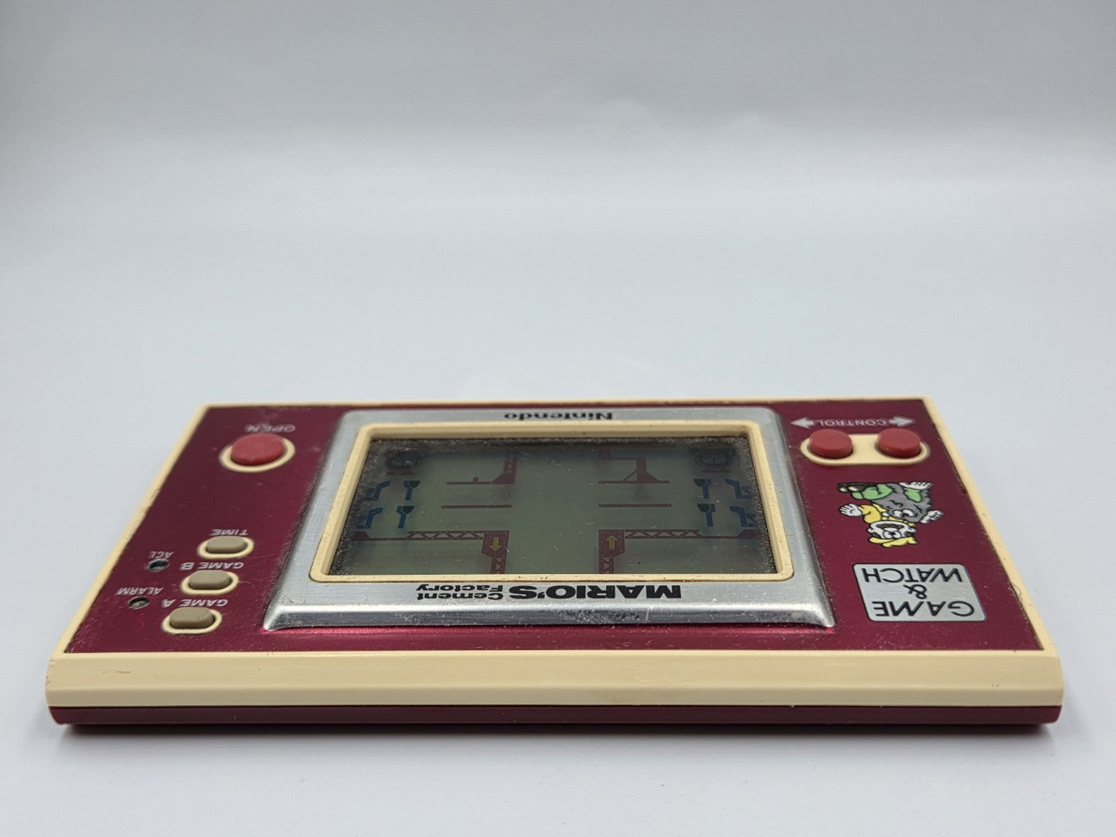 Nintendo Game & Watch Mario's Cement Factory Konsole Console 1988 Wide Screen