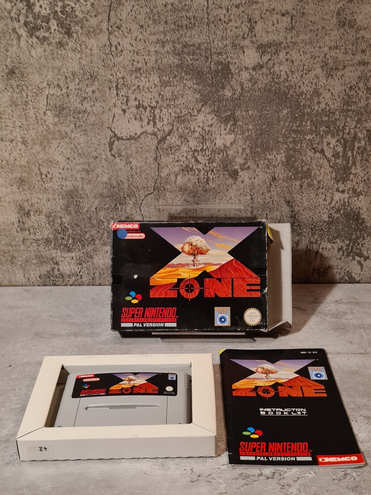 SNES Super Nintendo X-Zone mit OVP und Anleitung SCN - T-Retro-Games 