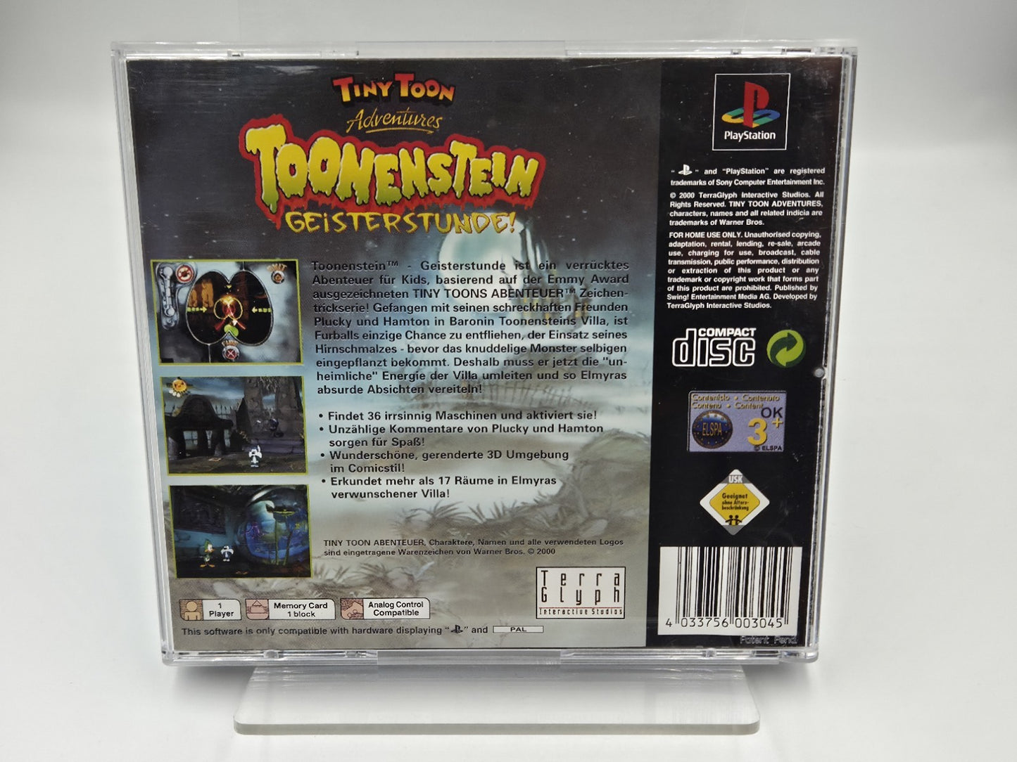 PS1 Playstation 1 Toonenstein Geisterstunde! mit OVP und Anleitung Deutsch