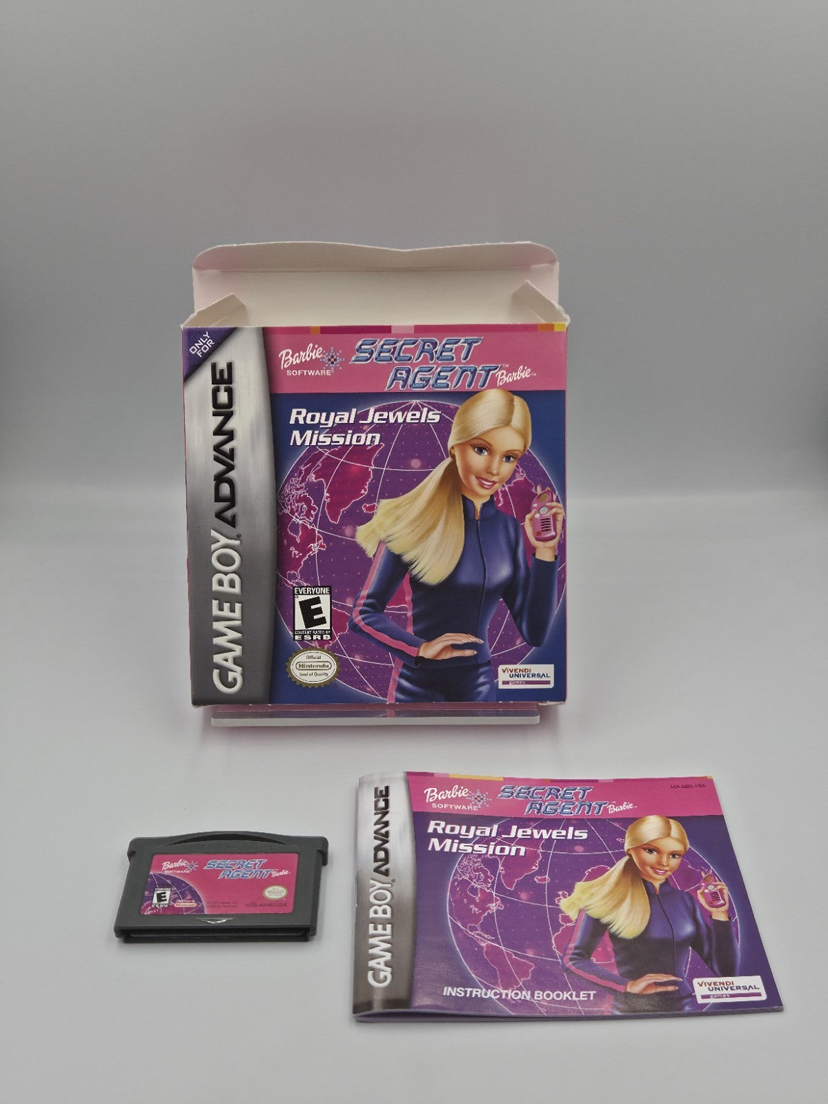 Game Boy Advance Barbie Secret Agent Royal Jewels Mission + OVP + Anleitung USA
