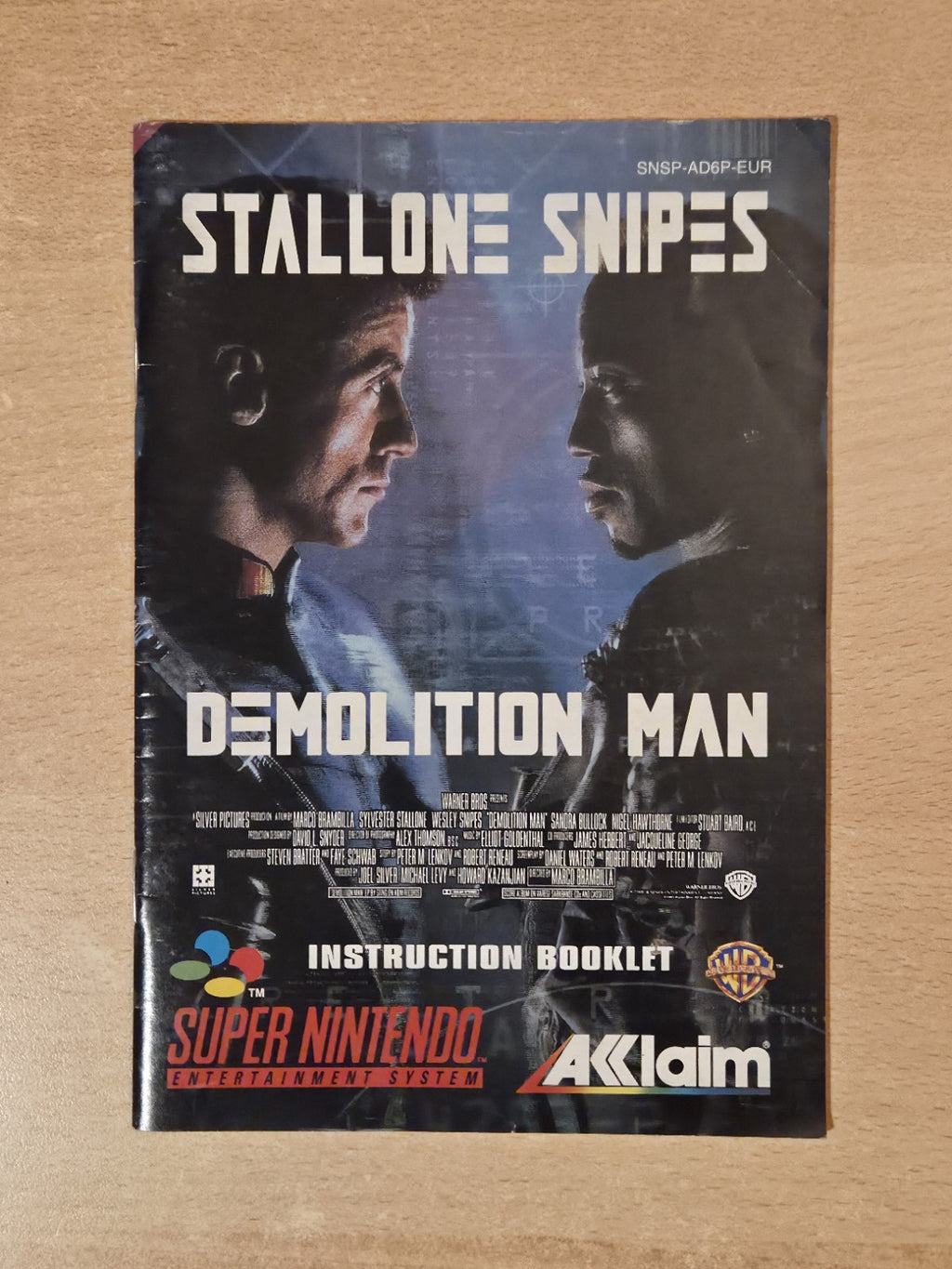SNES Stallone Snipes Demolition Man Spielanleitung Instruction Booklet EUR
