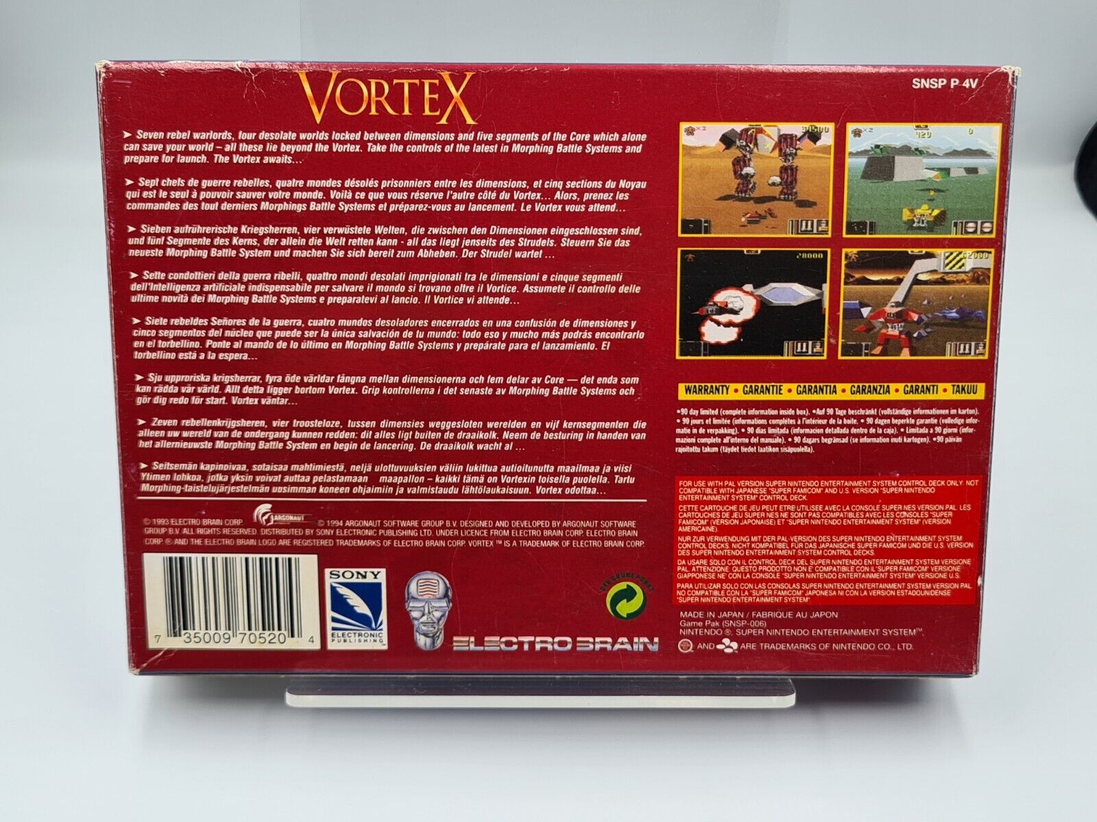SNES Super Nintendo Vortex mit OVP und Anleitung EUR - T-Retro-Games 