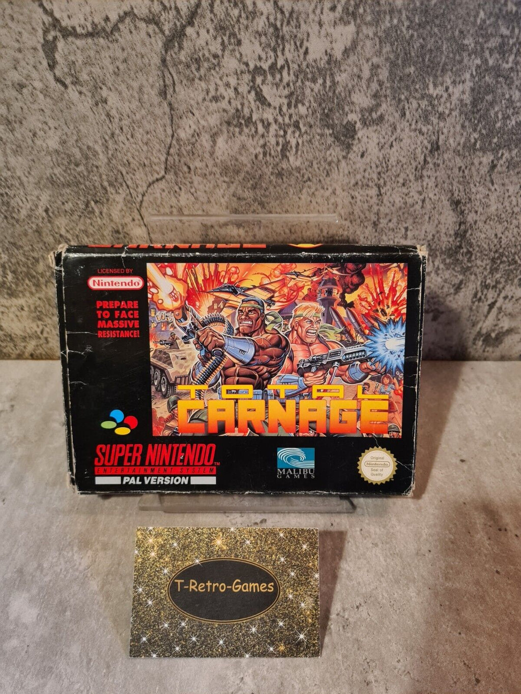 SNES Super Nintendo Total Carnage mit OVP und Anleitung UKV - T-Retro-Games 