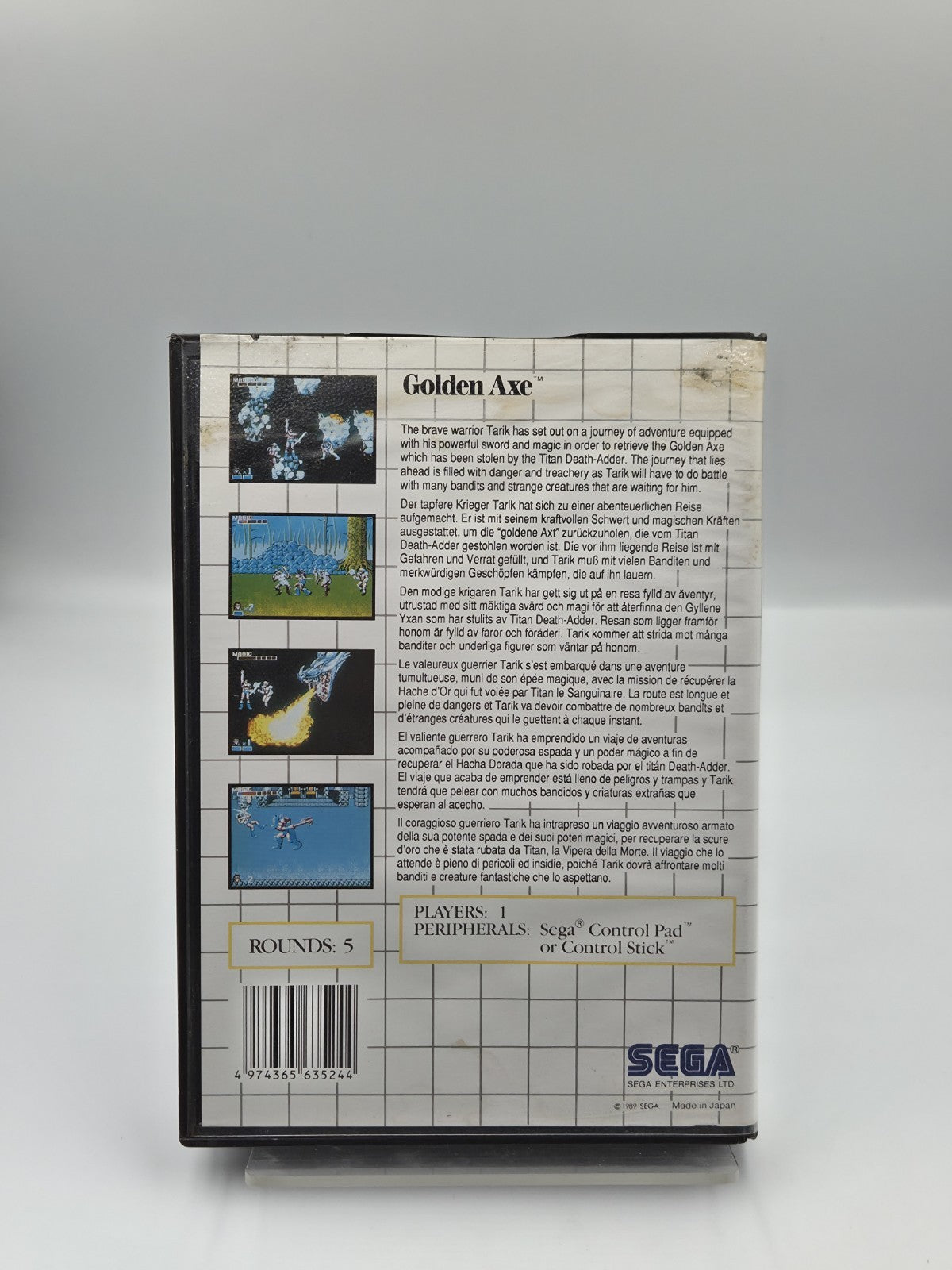 Sega Master System Golden Axe mit OVP und Anleitung Multilingual 