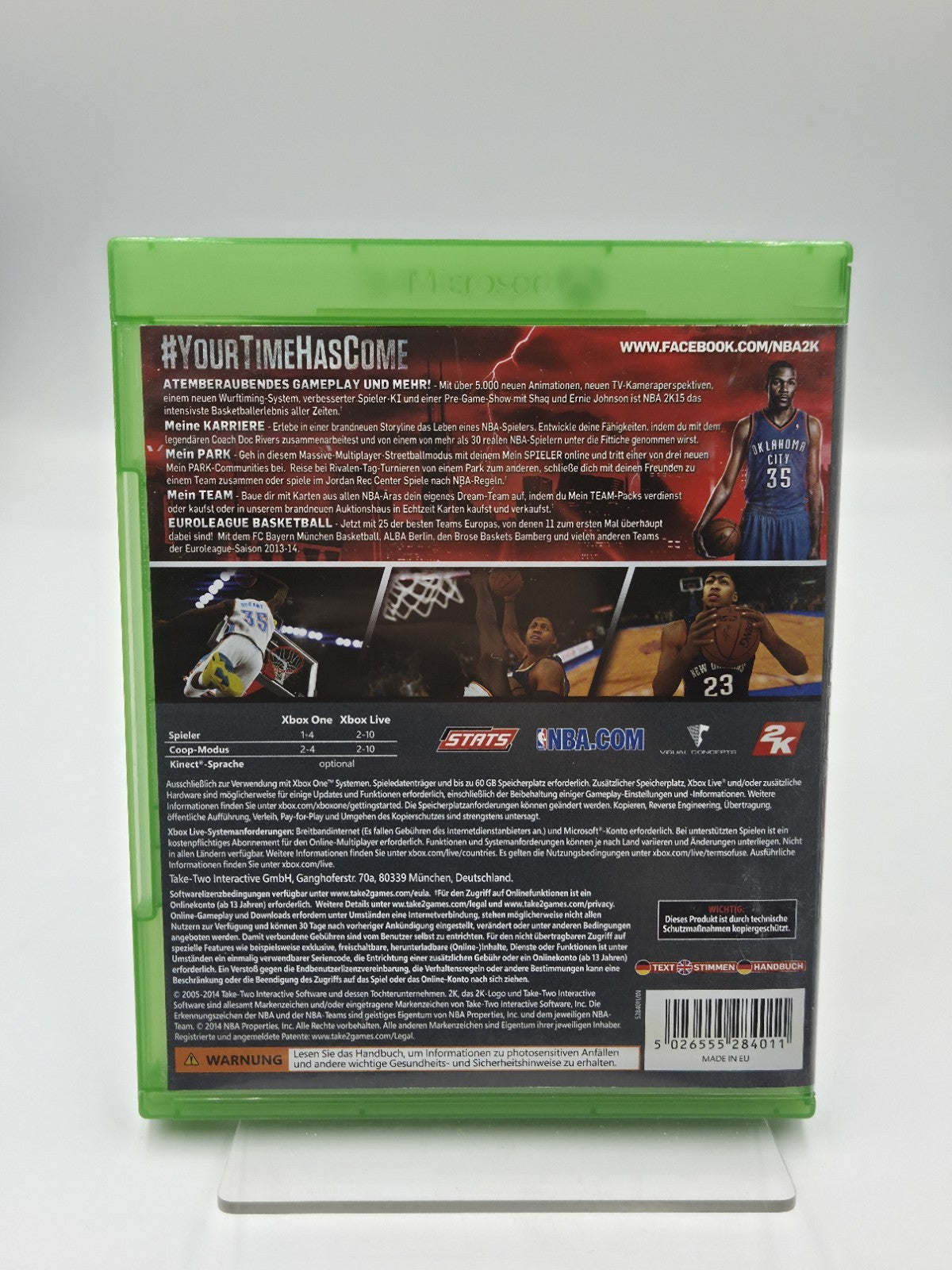 XBOXOne Spiel NBA 2K15 mit OVP und Anleitung Deutsch