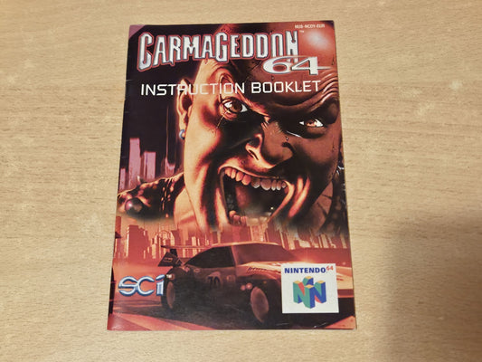 N64 Nintendo 64 Carmageddon 64 Spielanleitung Instruction Booklet EUR