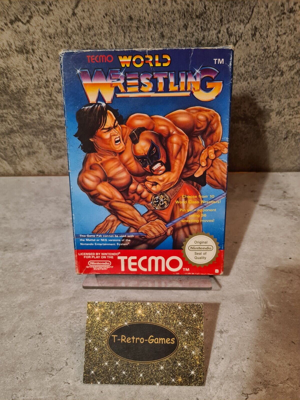 NES Tecmo World Wrestling mit OVP und Anleitung NOE - T-Retro-Games 