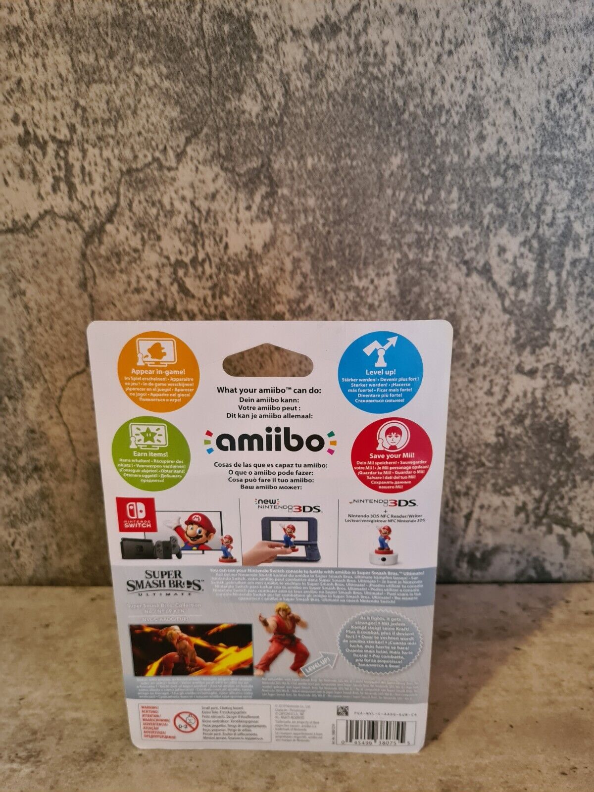 Amiibo Sammlerfigur Super Smash Bros. Ken Neu New Sealed NO. 69 - T-Retro-Games 