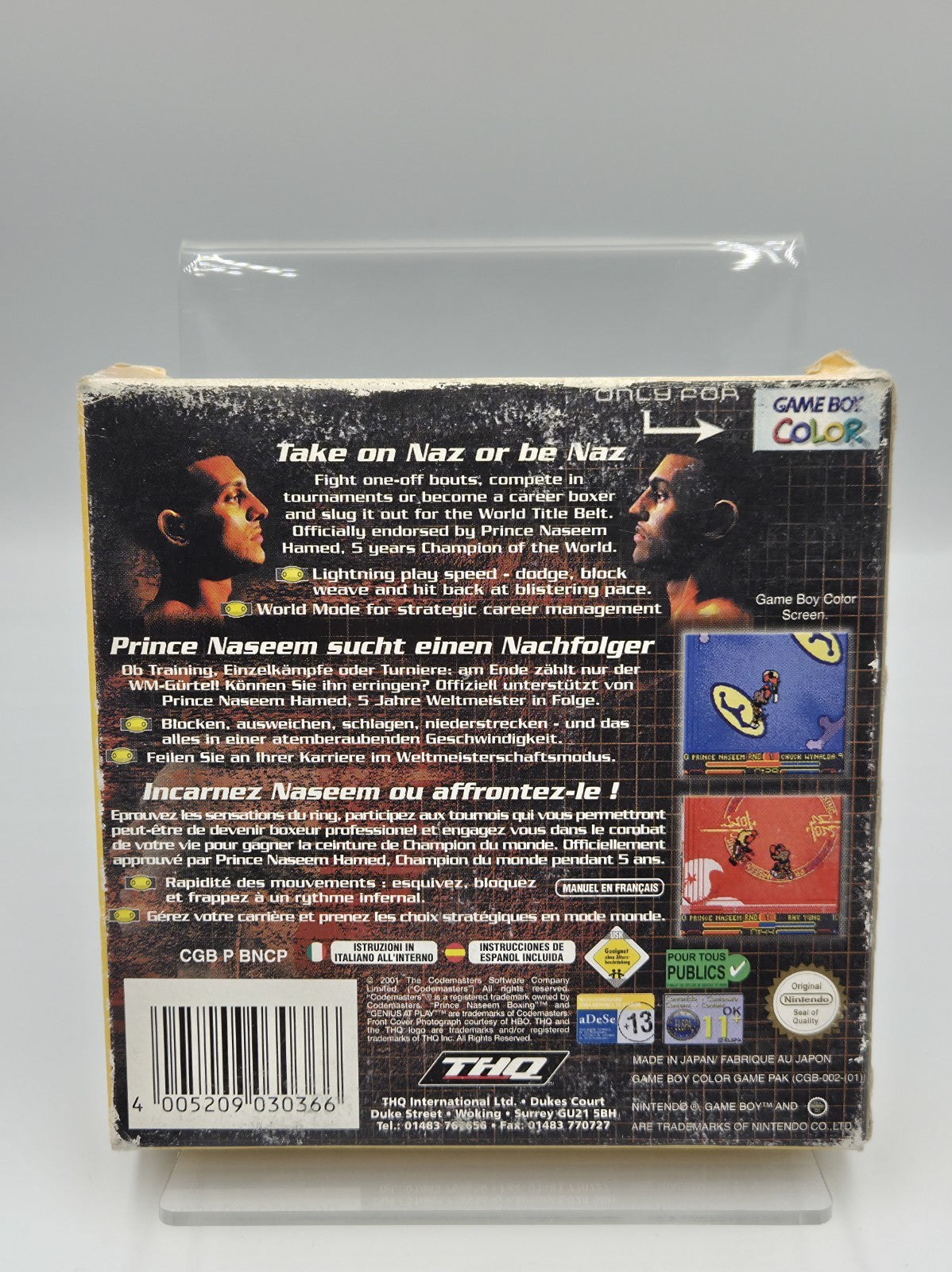 Nintendo Game Boy Color Prince Naseem Boxing mit OVP und Anleitung EUR
