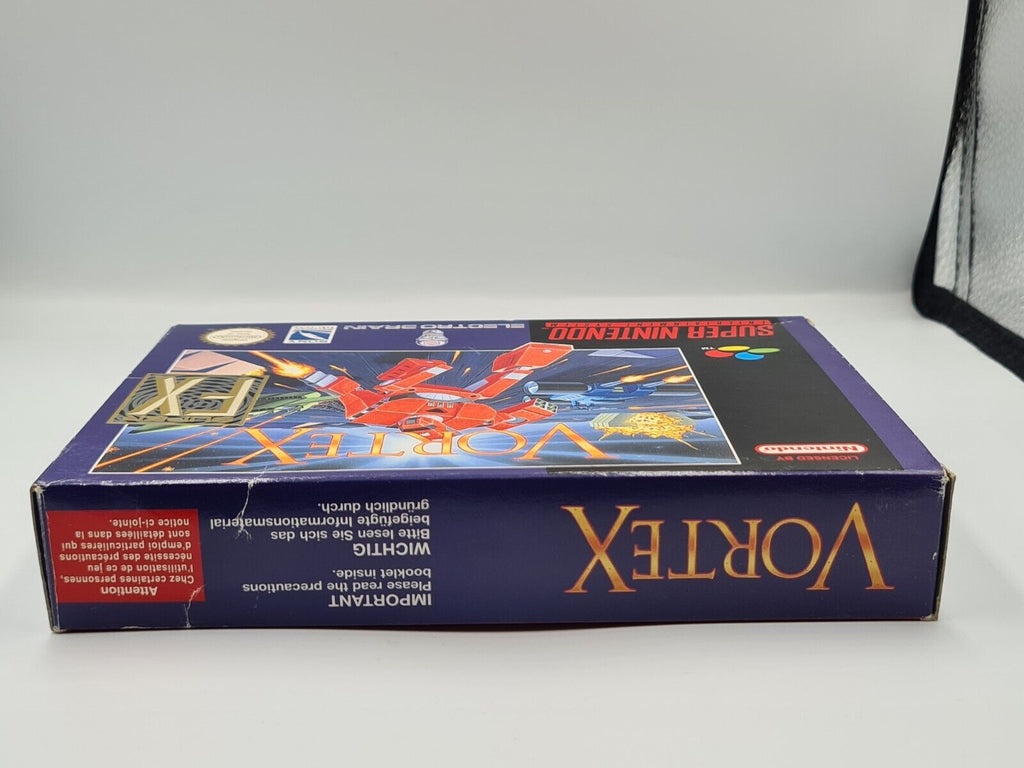 SNES Super Nintendo Vortex mit OVP und Anleitung EUR - T-Retro-Games 