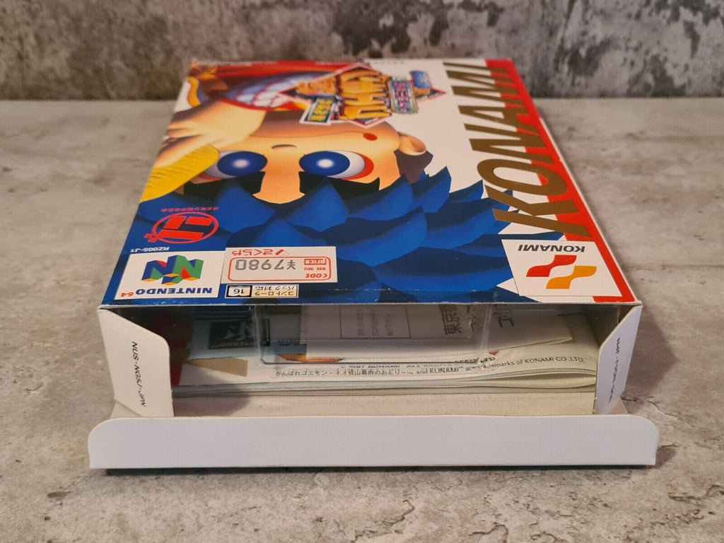 N64 Nintendo 64 NTSC-J Ganbare Gaemon mit OVP und Anleitung Japan - T-Retro-Games 