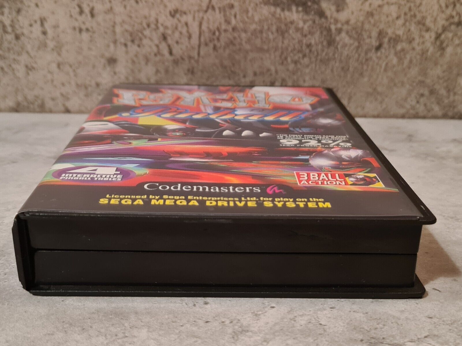 Sega Mega Drive Psycho Pinball mit OVP und Anleitung Multi Language Pappschuber - T-Retro-Games 
