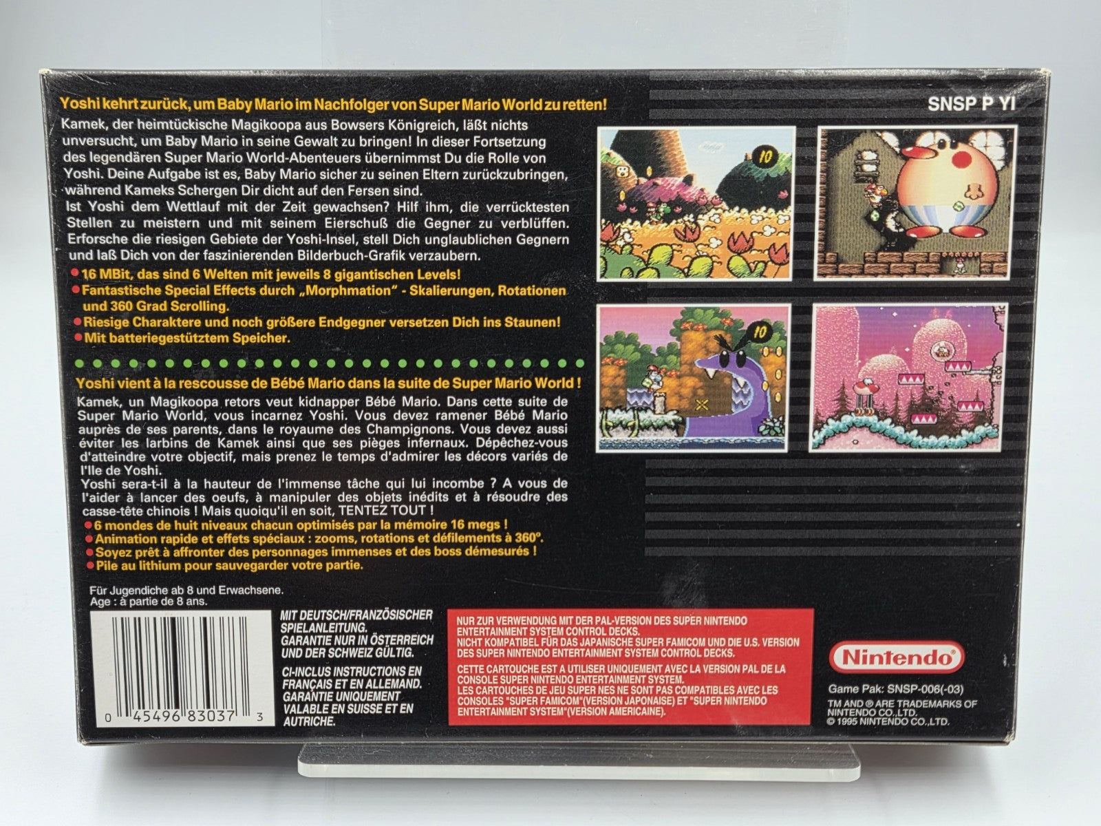 SNES Super Nintendo Super Mario World 2: Yoshi's Island mit OVP + Anleitung FRG