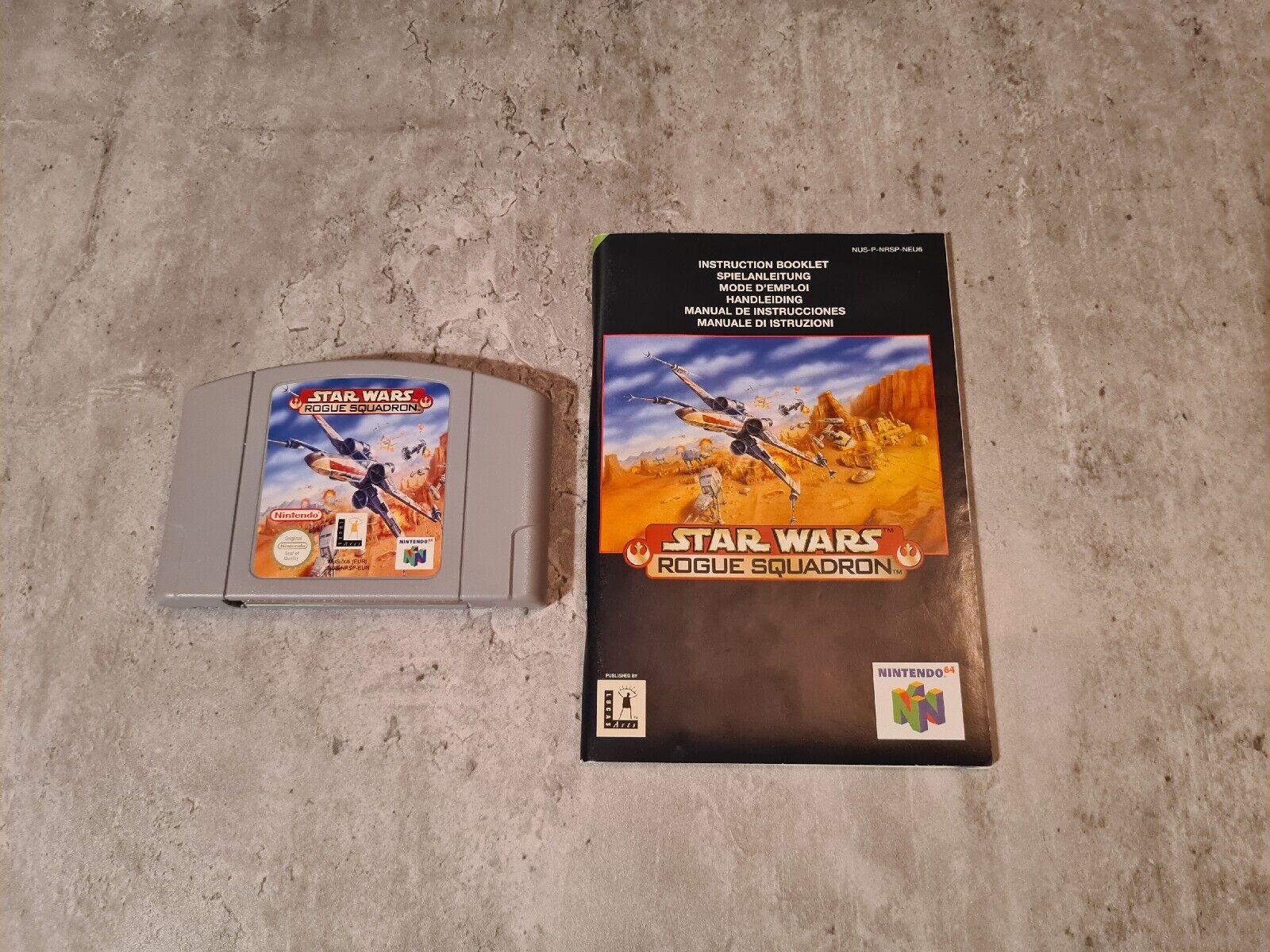 N64 Nintendo 64 Star Wars Rogue Squadron mit OVP und Anleitung EUR - T-Retro-Games 