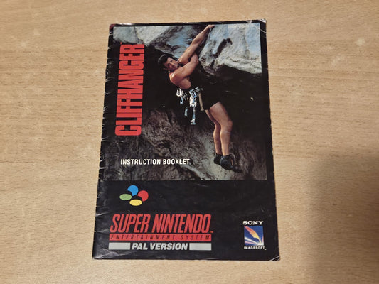 SNES Super Nintendo Cliffhanger Spielanleitung Instruction Booklet AUS