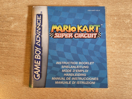 Nintendo Game Boy Advance Mario Kart Super Circuit Spielanleitung EUR