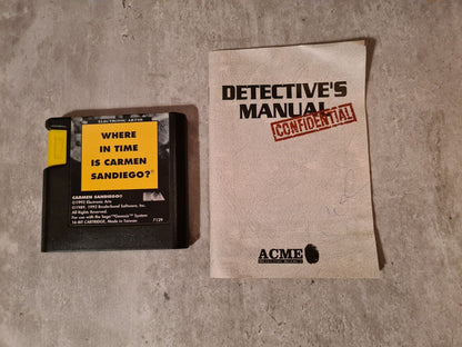 Sega Genesis Spiel Where in Time is Carmen Sandiego? mit OVP und Anleitung USA - T-Retro-Games 