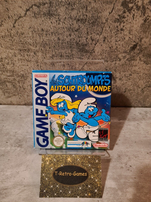 Game Boy Classic Les Schtroumpfs Autour Du Monde + OVP + Anleitung + Poster FAH - T-Retro-Games 