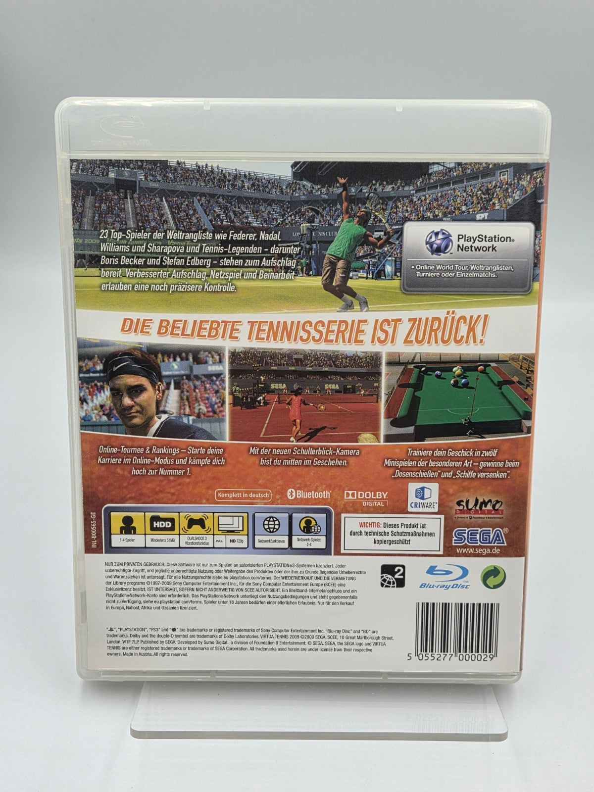 PS3 Playstation 3 Spiel Virtua Tennis 2009 mit OVP und Anleitung Deutsch