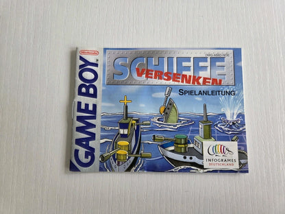 Game Boy Classic Schiffe Versenken Spielanleitung Instruction Booklet NOE