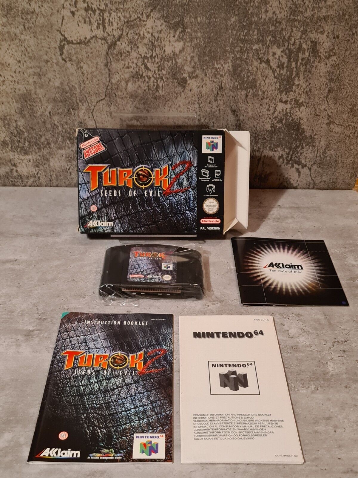 N64 Nintendo 64 Turok 2 : Seeds of Evil mit OVP und Anleitung UKV - T-Retro-Games 