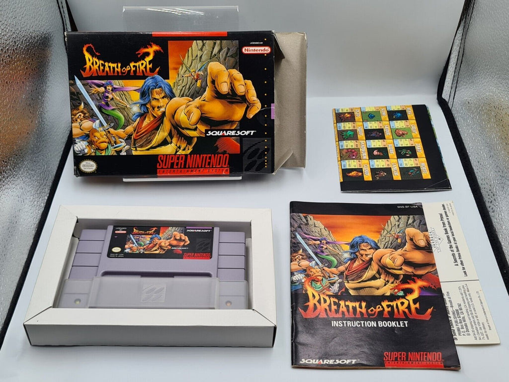 SNES Super Nintendo Breath of Fire mit OVP und Anleitung + Karte NTSC-USA - T-Retro-Games 