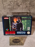 SNES Super Nintendo Syndicate mit OVP und Anleitung UKV - T-Retro-Games 