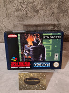 SNES Super Nintendo Syndicate mit OVP und Anleitung UKV - T-Retro-Games 