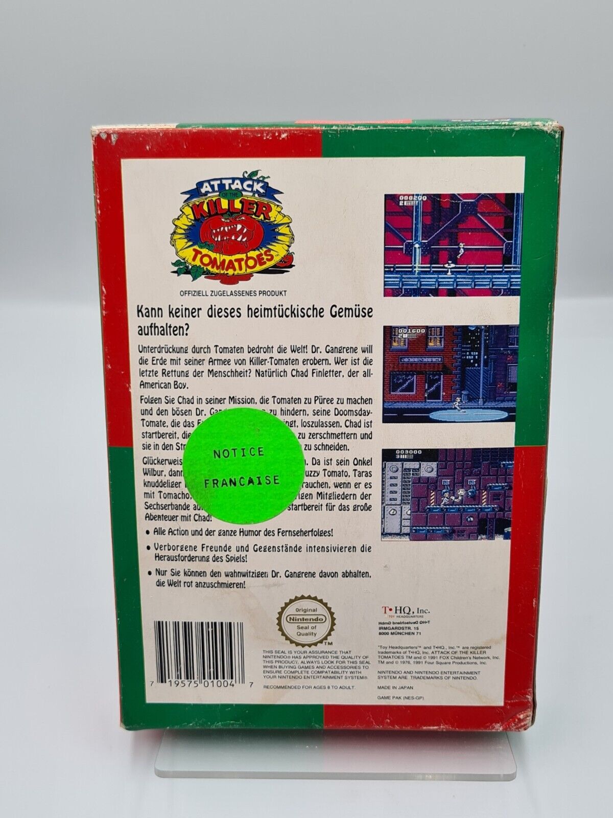 Nintendo NES Attack of The Killer Tomatoes mit OVP und Anleitung NOE - T-Retro-Games 