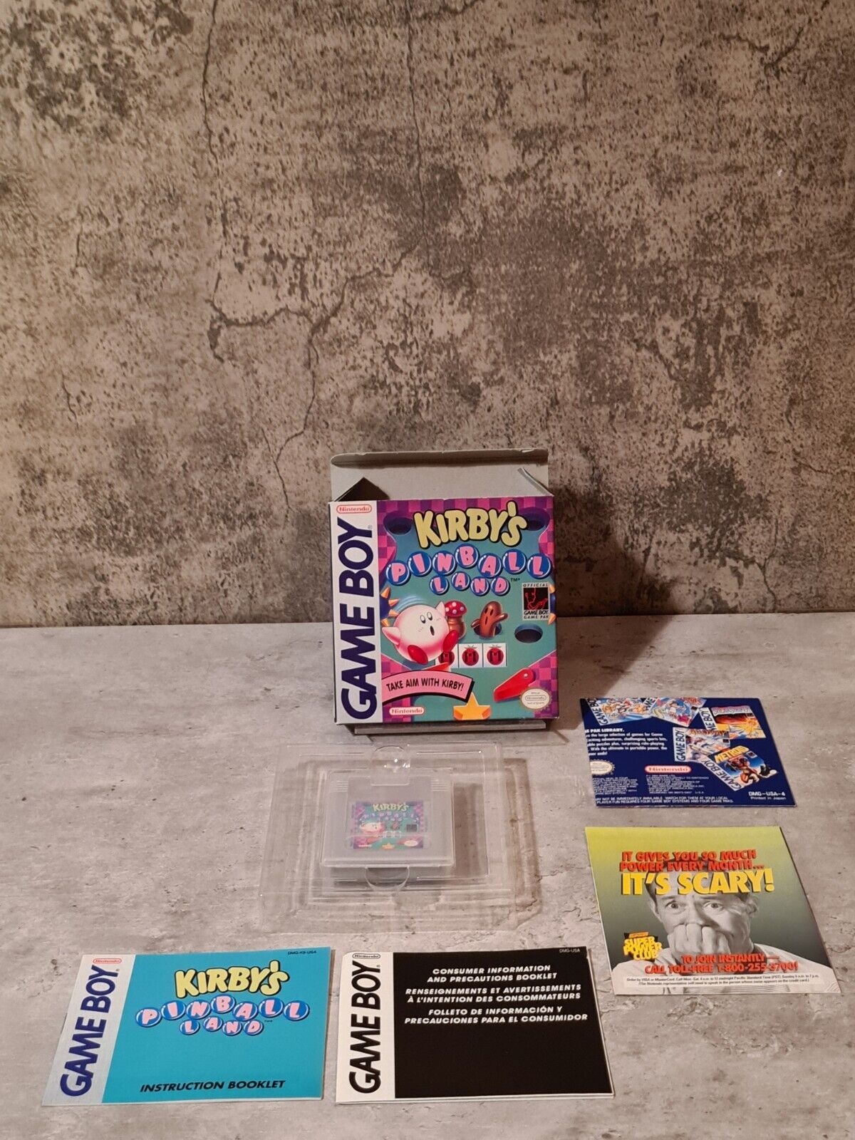 Nintendo Game Boy Classic Spiel Kirby's Pinball Land mit OVP und Anleitung USA - T-Retro-Games 