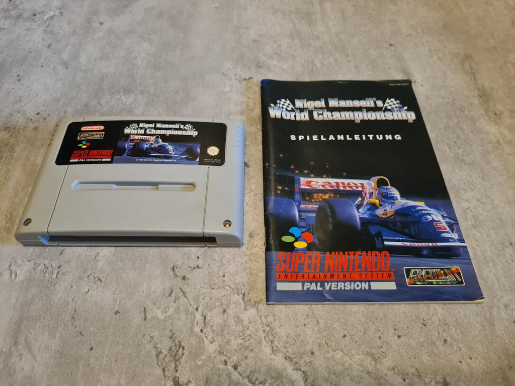 SNES Super Nintendo Nigel Mansell's World Championship mit OVP und Anleitung NOE - T-Retro-Games 