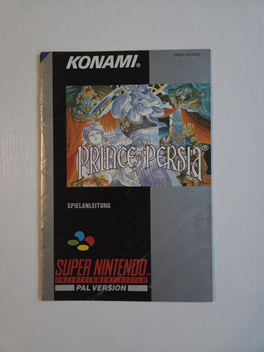 SNES Super Nintendo Prince of Persia Spielanleitung Instruction Booklet NOE