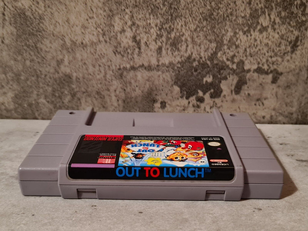 SNES Super Nintendo Out to Lunch mit OVP und Anleitung NTSC-USA - T-Retro-Games 