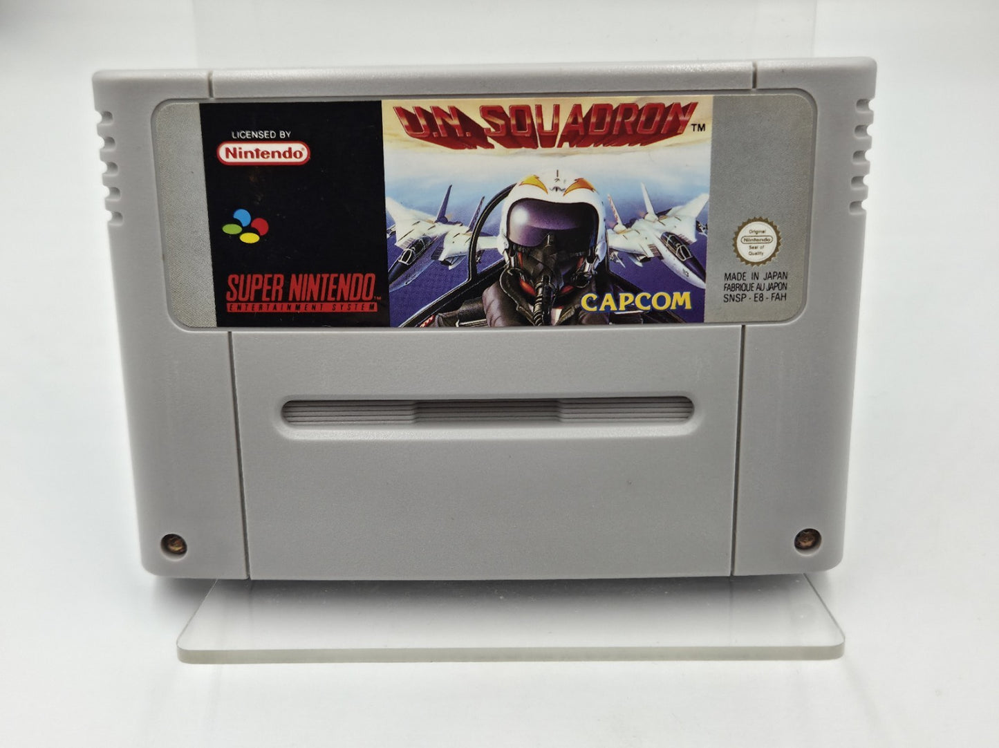 SNES Super Nintendo U.N. Squadron Modul FAH