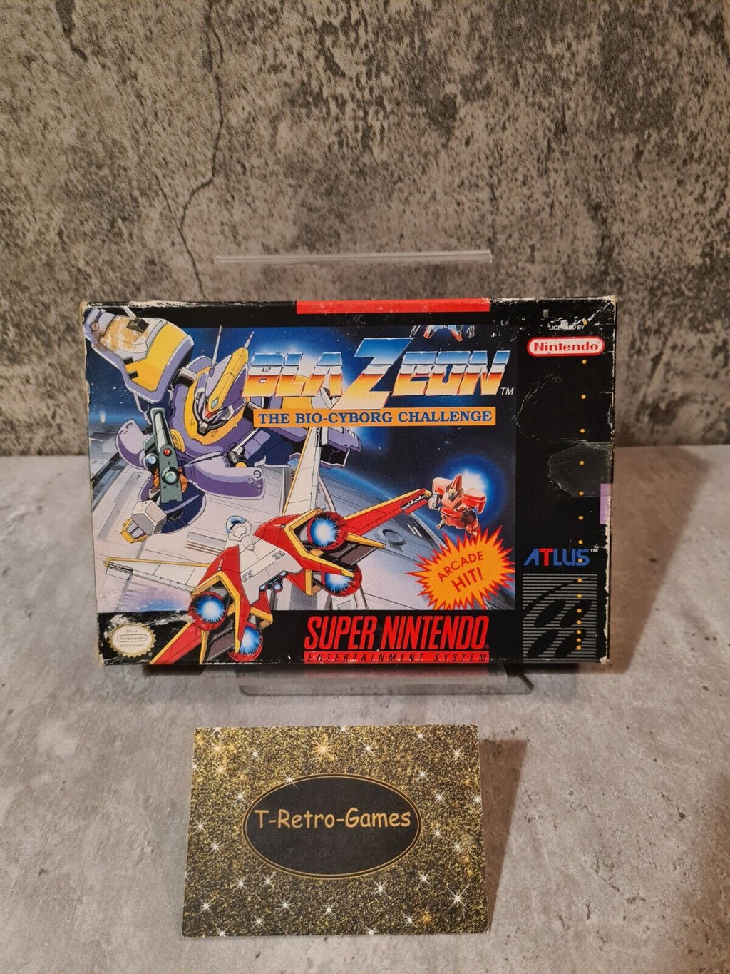 SNES Super Nintendo Blazeon mit OVP und Anleitung NTSC USA - T-Retro-Games 