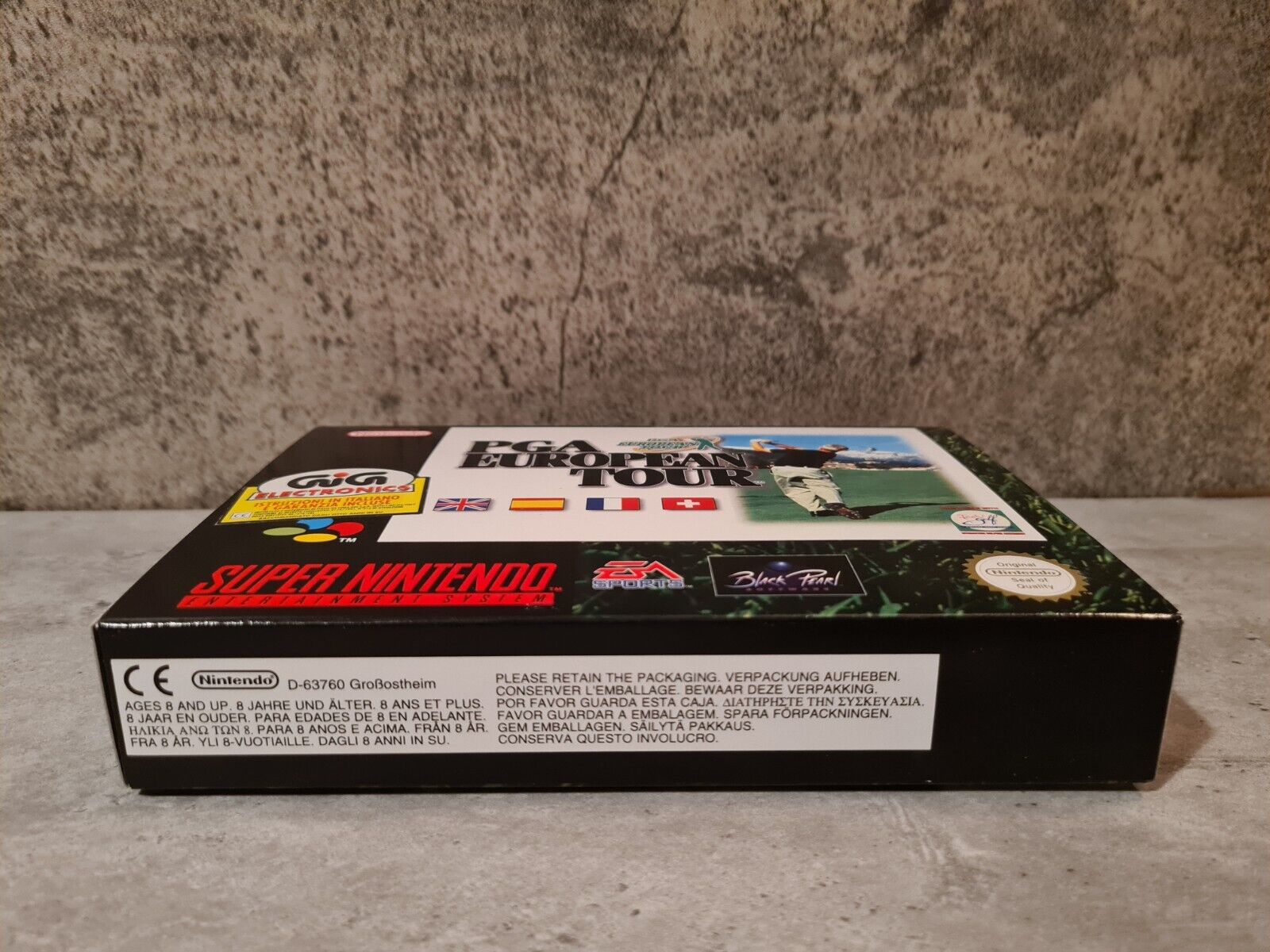 SNES Super Nintendo PGA European Tour New Old Stock Neu unbenutzt EUR - T-Retro-Games 